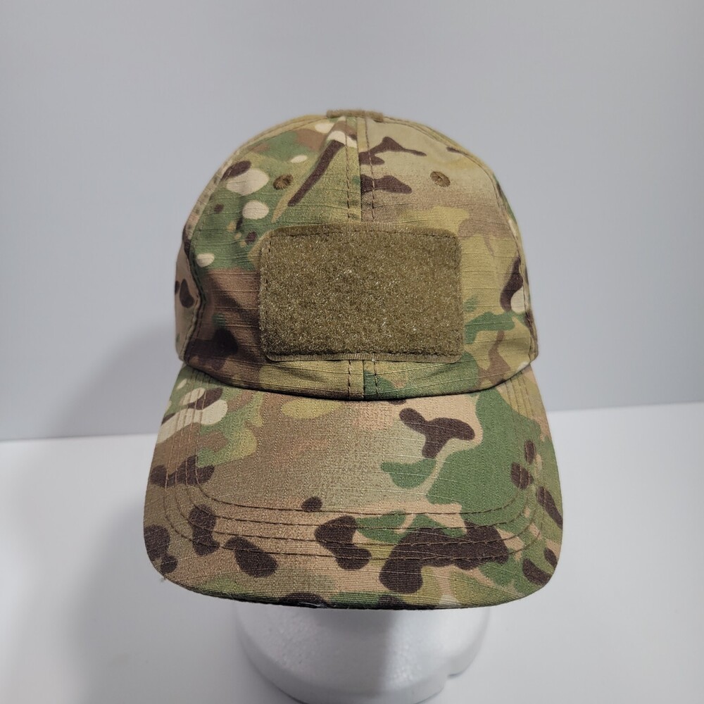 Hat Cap Strapback Green Camo Print Adjustable Baseball Hiker Hiking Fitted Mens